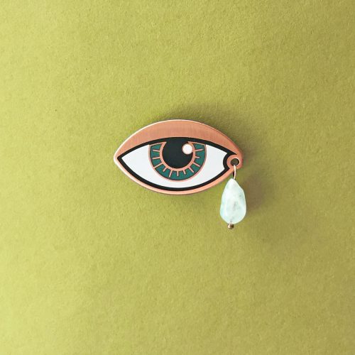 Eye with teardrop Enamel Pin